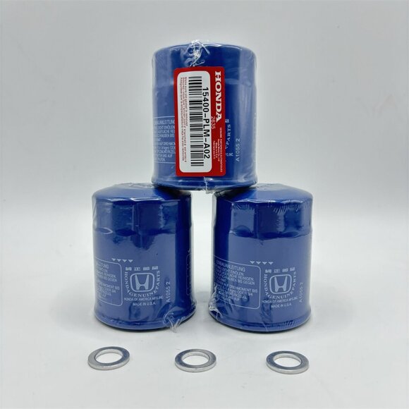 Genuine Honda 15400-PLM-A02 Oil Filter 3 Pk Filters, 3 Washers - Picture 3 of 6